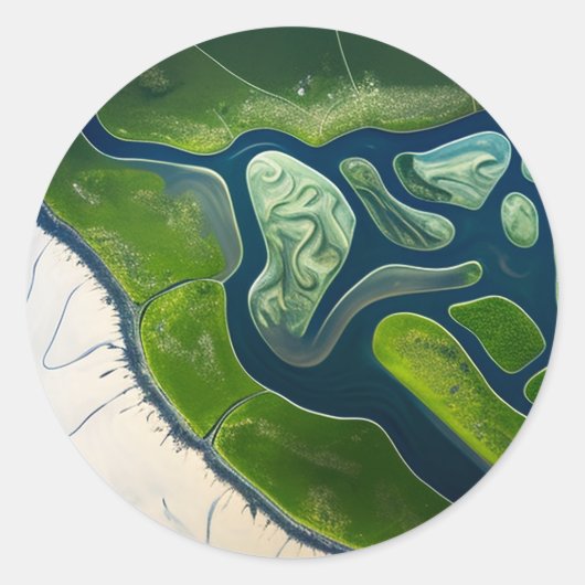 Sticker Rond Marshland Elegance (Devant)