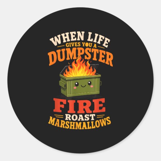 Sticker Rond Marshmallow drôle (Devant)