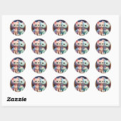 Sticker Rond Marshmallow Kitty Dreams (Feuille)