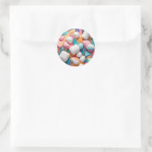 Sticker Rond Marshmallows Abstraits colorés (Sac)