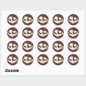 Sticker Rond Marshmallows en chocolat chaud (Feuille)