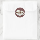 Sticker Rond Marshmallows en chocolat chaud (Sac)