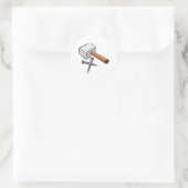 Sticker Rond Marteau et ongles (Sac)