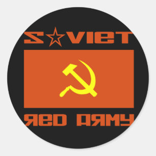 Sticker Rond Marteau soviétique et faucille d'armée rouge