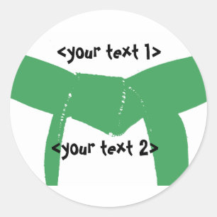 Sticker Rond Martial Arts Green Belt