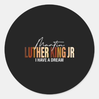 Sticker Rond Martin Luther King Jr I Have A Dream 