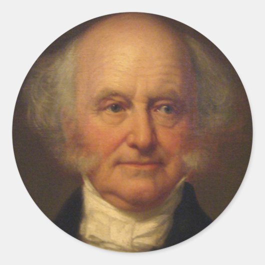 Sticker Rond Martin Van Buren 8e Président (Devant)