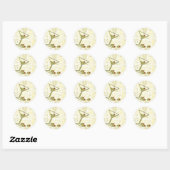 Sticker Rond Martini et olives (Feuille)