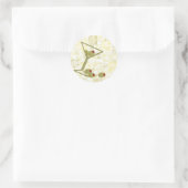 Sticker Rond Martini et olives (Sac)