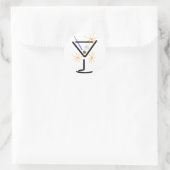 Sticker Rond Martini Glass (Sac)