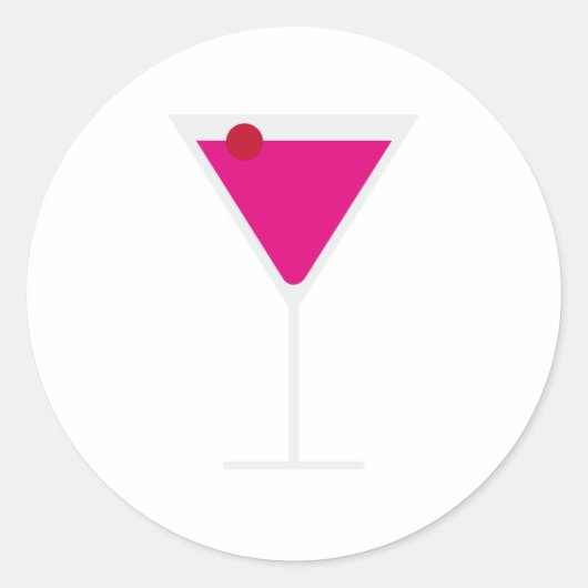 Sticker Rond Martini Glass (Devant)