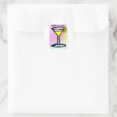 Sticker Rond MARTINI TIME LEMON DROP PASTEL IMPRIMER par Jill (Sac)