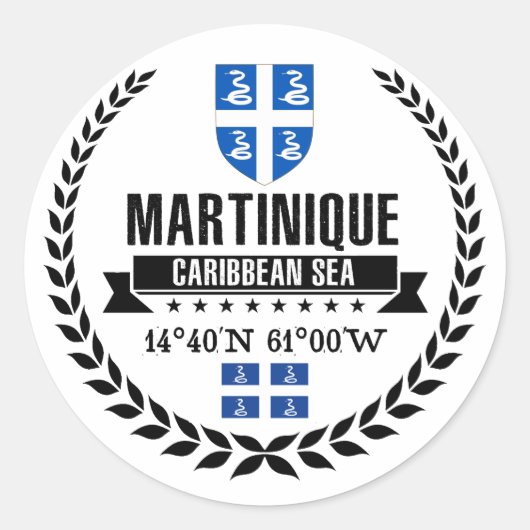Sticker Rond Martinique (Devant)