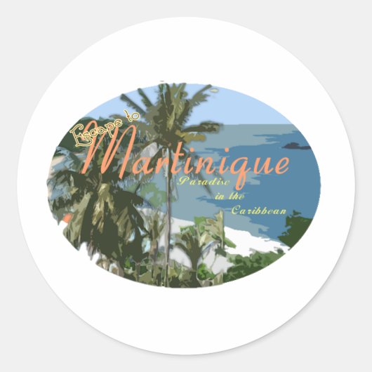 Sticker Rond Martinique (Devant)