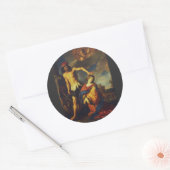 Sticker Rond Martyre de Sainte Catherine Collection de Beaux-Ar (Enveloppe)
