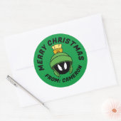 Sticker Rond MARVIN LE MARTIAN™ Mad | Joyeux Noël (Enveloppe)