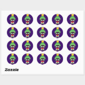 Sticker Rond MARVIN LE MARTIEN™ Prêt à attaquer (Feuille)