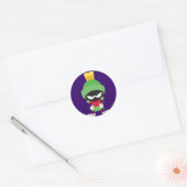 Sticker Rond MARVIN LE MARTIEN™ Prêt à attaquer (Enveloppe)