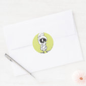 Sticker Rond MARVIN LE MARTIEN ™ Réfléchissant (Enveloppe)