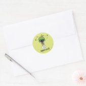 STICKER ROND MARVIN L'ESPACE MARTIAN™ (Enveloppe)