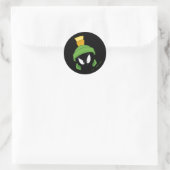 Sticker Rond MARVIN MARTIAN™ Face en colère (Sac)