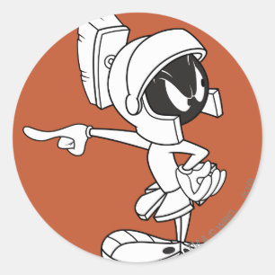 Sticker Rond MARVIN MARTIAN™ Pointing