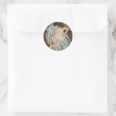 Sticker Rond Mary Cassatt Peinture sur le bain de l'enfant (Sac)