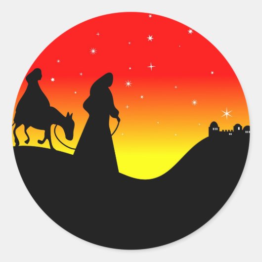 Sticker Rond Mary et Joseph (Devant)