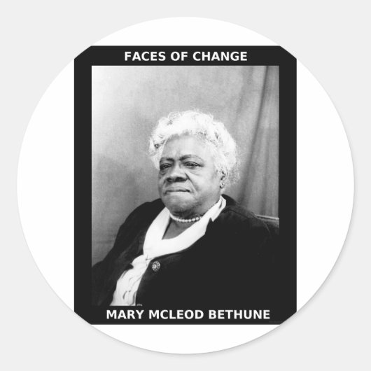 Sticker Rond Mary McLeod Bethune (Devant)
