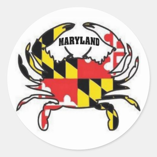 STICKER ROND MARYLAND CRAB (Devant)