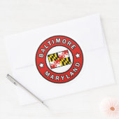 Sticker Rond Maryland de Baltimore (Enveloppe)