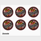 Sticker Rond Maryland de Poolesville (Feuille)