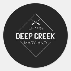 Sticker Rond Maryland du lac Deep Creek