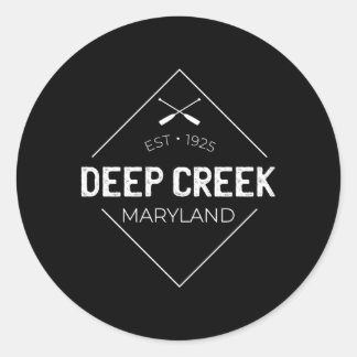 Sticker Rond Maryland du lac Deep Creek