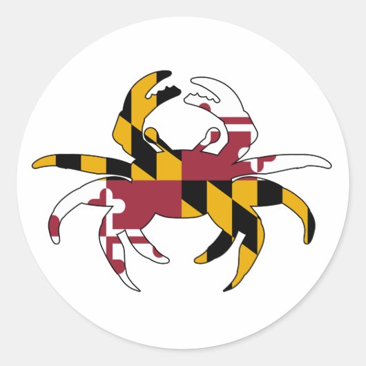Sticker Rond Maryland Flag (Devant)
