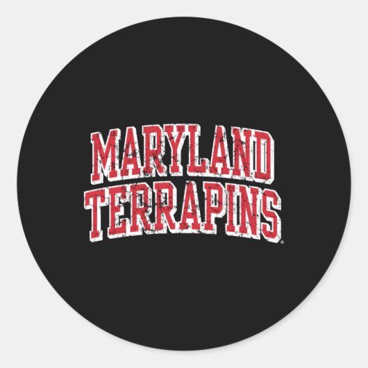 Sticker Rond Maryland Terra Blockbusted Distressed (Devant)