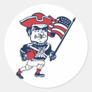 Sticker Rond Mascotte de football de la Nouvelle-Angleterre