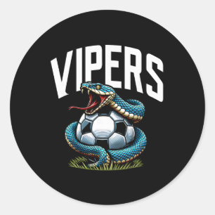 Sticker Rond Mascotte de football Vipers pour joueurs et joueur