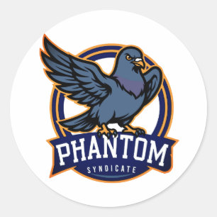 Sticker Rond Mascotte Pigeon Féroce de Phantom Syndicate Cade