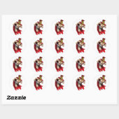 Sticker Rond Mascotte sportive spartiate (Feuille)