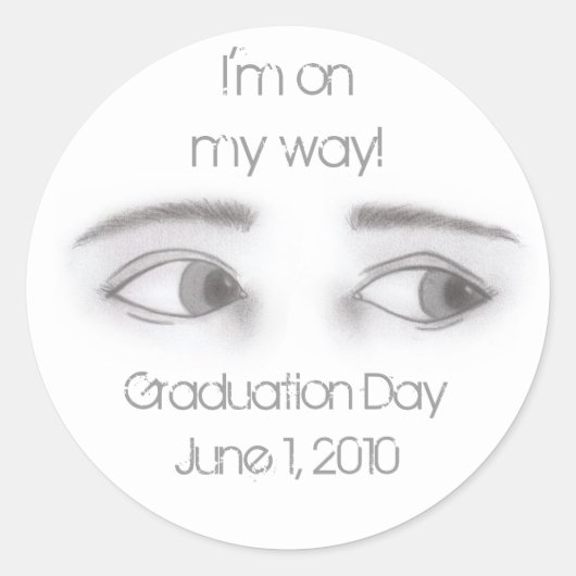 Sticker Rond Masculine des yeux (Devant)
