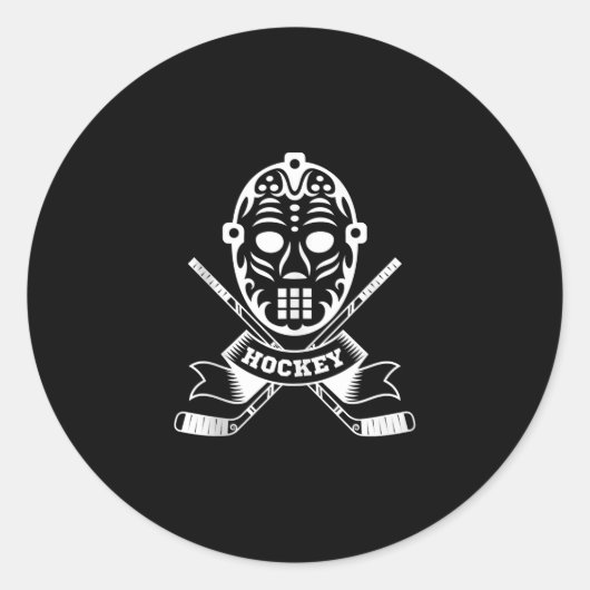 Sticker Rond Mask de Fun Hockey Poison Graphic (Devant)