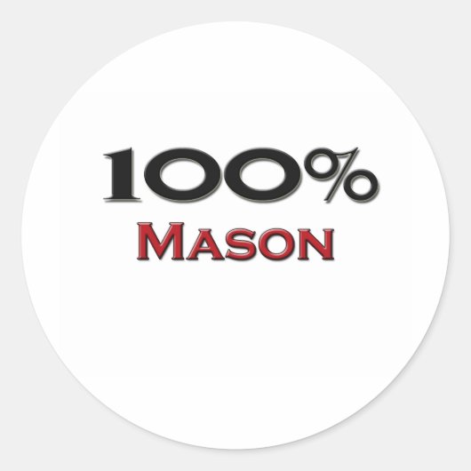 Sticker Rond Mason à 100 % (Devant)