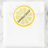 Sticker Rond Mason Jar de Limoncello fait maison (Sac)