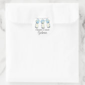 Sticker Rond Mason Jar et Hydrangeas Mariage (Sac)