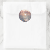 Sticker Rond Mason Jar Fireflies Mariage rustique (Sac)