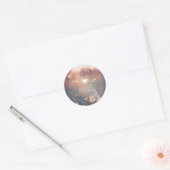 Sticker Rond Mason Jar Fireflies Mariage rustique (Enveloppe)