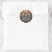Sticker Rond Mason Jar Fireflies Mariage rustique (Sac)