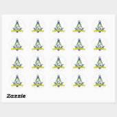 Sticker Rond Masons libres et acceptés (Feuille)