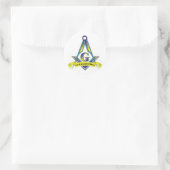 Sticker Rond Masons libres et acceptés (Sac)